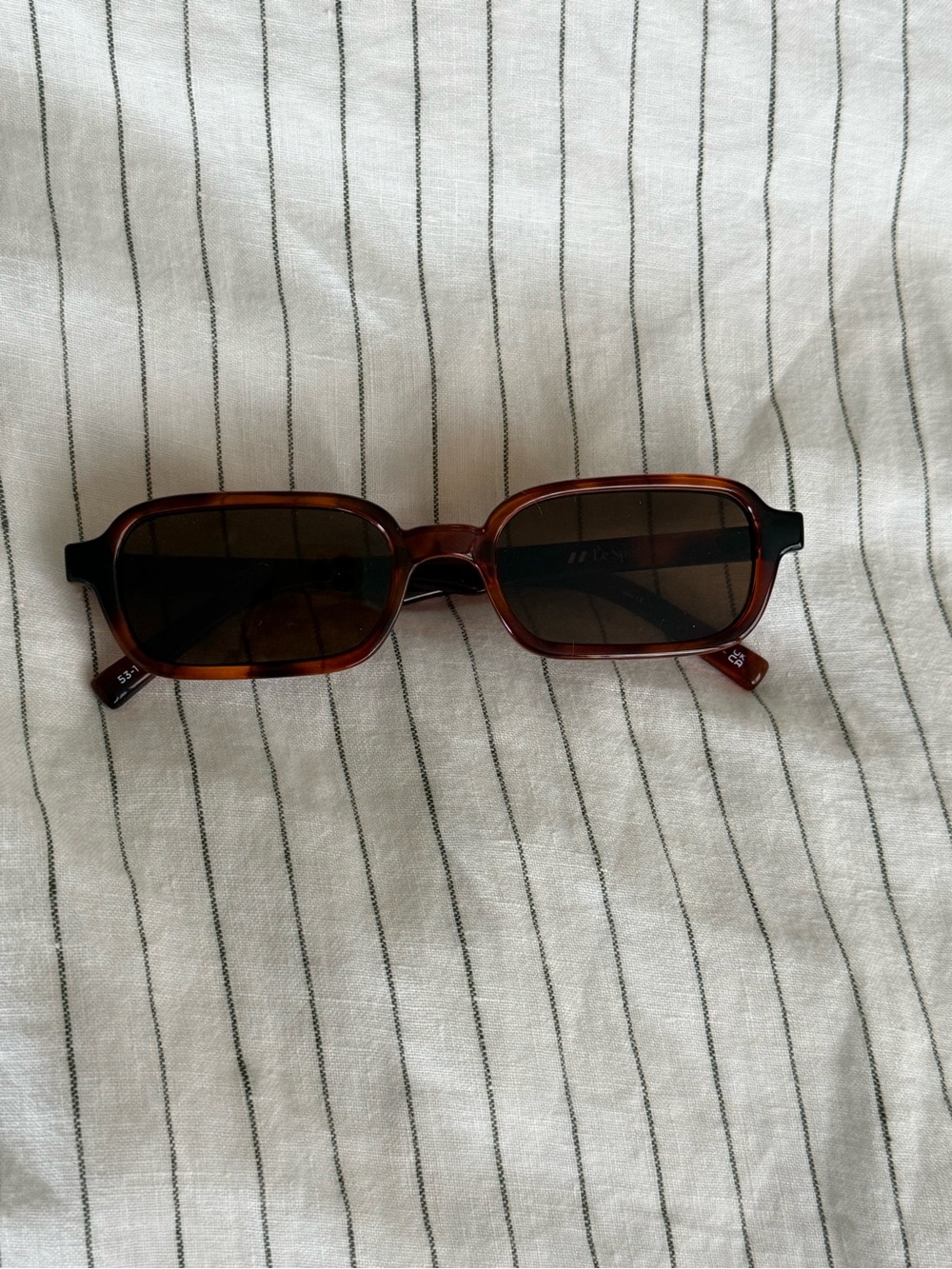 Le Specs Rectangular Tortoiseshell Brown Sunglasses